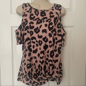 Leopard Cold Shoulder